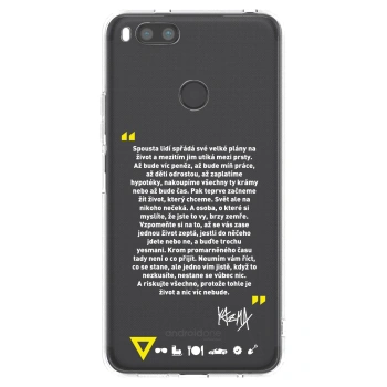 Picasee silikonový průhledný obal pro Xiaomi Redmi A1 - Kazma - BUĎTE TROCHU YESMANI