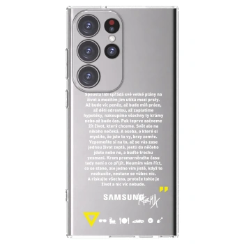 Picasee silikonový průhledný obal pro Samsung Galaxy S23 Ultra 5G - Kazma - BUĎTE TROCHU YESMANI