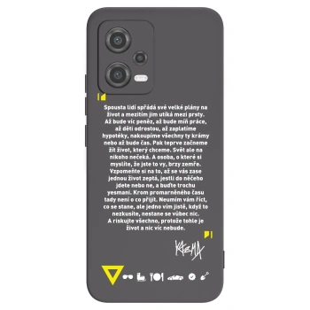 Picasee silikonový černý obal pro Xiaomi Poco X5 - Kazma - BUĎTE TROCHU YESMANI