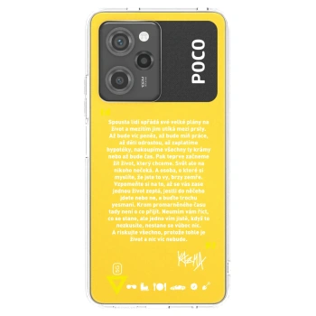 Picasee silikonový průhledný obal pro Xiaomi Poco X5 Pro - Kazma - BUĎTE TROCHU YESMANI