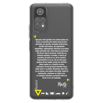 Picasee silikonový průhledný obal pro Xiaomi Redmi Note 11S 5G - Kazma - BUĎTE TROCHU YESMANI