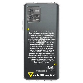 Picasee silikonový průhledný obal pro Motorola Moto G72 - Kazma - BUĎTE TROCHU YESMANI