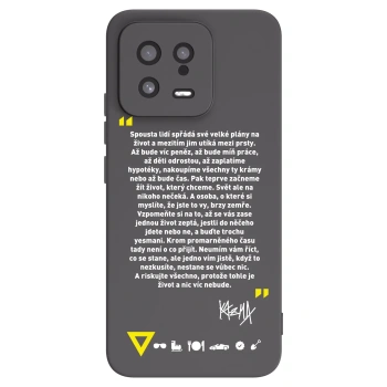 Picasee silikonový černý obal pro Xiaomi 13 - Kazma - BUĎTE TROCHU YESMANI