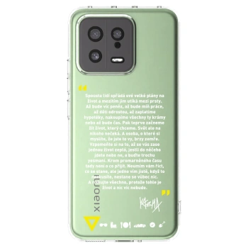 Picasee silikonový průhledný obal pro Xiaomi 13 - Kazma - BUĎTE TROCHU YESMANI