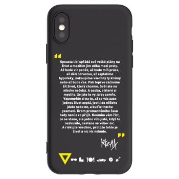 Picasee silikonový černý obal pro Apple iPhone X/XS - Kazma - BUĎTE TROCHU YESMANI