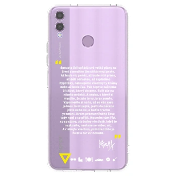 Picasee silikonový průhledný obal pro Honor 8X - Kazma - BUĎTE TROCHU YESMANI