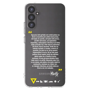 Picasee silikonový průhledný obal pro Samsung Galaxy A34 5G A346B - Kazma - BUĎTE TROCHU YESMANI