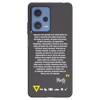 Picasee silikonový černý obal pro Xiaomi Redmi Note 12 Pro 5G - Kazma - BUĎTE TROCHU YESMANI
