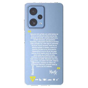 Picasee silikonový průhledný obal pro Xiaomi Redmi Note 12 Pro 5G - Kazma - BUĎTE TROCHU YESMANI