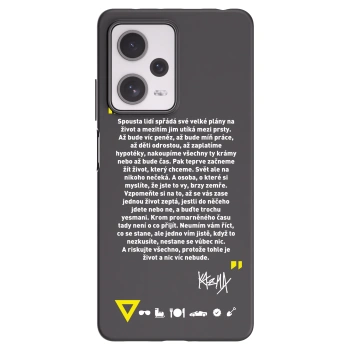 Picasee silikonový černý obal pro Xiaomi Redmi Note 12 Pro+ 5G - Kazma - BUĎTE TROCHU YESMANI