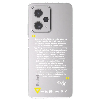 Picasee silikonový průhledný obal pro Xiaomi Redmi Note 12 Pro+ 5G - Kazma - BUĎTE TROCHU YESMANI