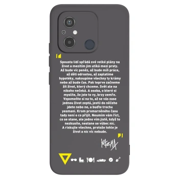 Picasee silikonový černý obal pro Xiaomi Redmi 12C - Kazma - BUĎTE TROCHU YESMANI