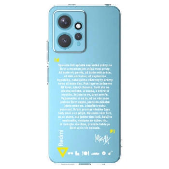 Picasee silikonový průhledný obal pro Xiaomi Redmi Note 12 4G - Kazma - BUĎTE TROCHU YESMANI