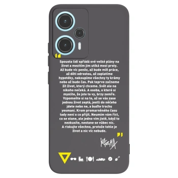 Picasee silikonový černý obal pro Xiaomi Poco F5 - Kazma - BUĎTE TROCHU YESMANI