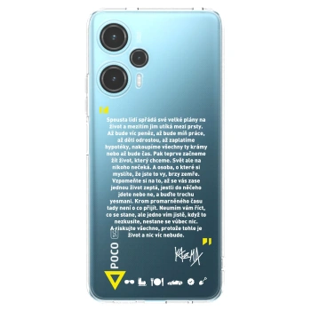 Picasee silikonový průhledný obal pro Xiaomi Poco F5 - Kazma - BUĎTE TROCHU YESMANI