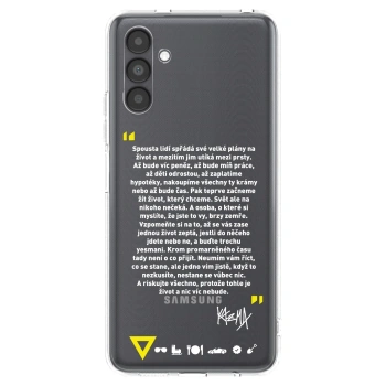 Picasee silikonový průhledný obal pro Samsung Galaxy A04s A047F - Kazma - BUĎTE TROCHU YESMANI