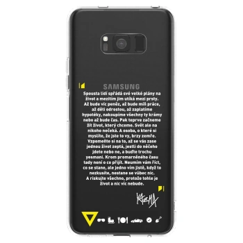 Picasee silikonový průhledný obal pro Samsung Galaxy S8 G950F - Kazma - BUĎTE TROCHU YESMANI