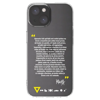 Picasee silikonový průhledný obal pro Apple iPhone 15 - Kazma - BUĎTE TROCHU YESMANI