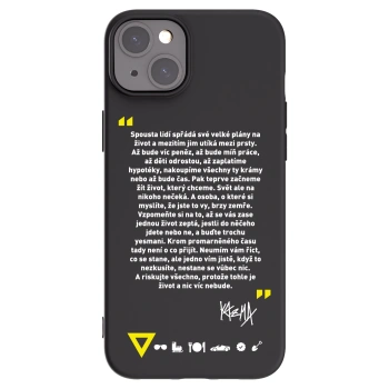 Picasee silikonový černý obal pro Apple iPhone 15 Plus - Kazma - BUĎTE TROCHU YESMANI