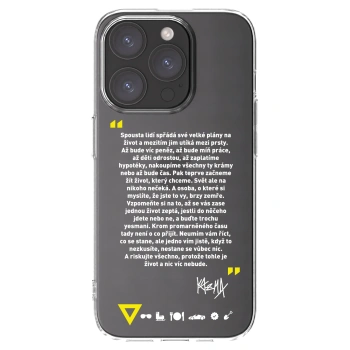 Picasee silikonový průhledný obal pro Apple iPhone 15 Pro - Kazma - BUĎTE TROCHU YESMANI
