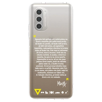 Picasee silikonový průhledný obal pro Motorola Moto G51 - Kazma - BUĎTE TROCHU YESMANI