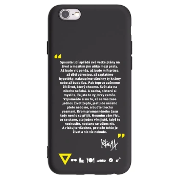 Picasee silikonový černý obal pro Apple iPhone 6/6S - Kazma - BUĎTE TROCHU YESMANI