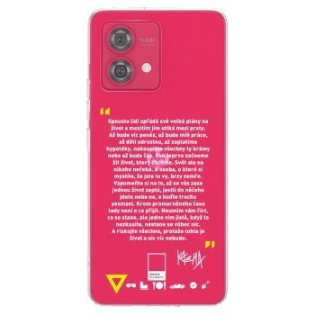 Picasee silikonový průhledný obal pro Motorola Moto G84 5G - Kazma - BUĎTE TROCHU YESMANI