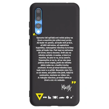 Picasee silikonový černý obal pro Huawei P20 Pro - Kazma - BUĎTE TROCHU YESMANI
