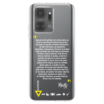 Picasee silikonový průhledný obal pro Honor X7a - Kazma - BUĎTE TROCHU YESMANI