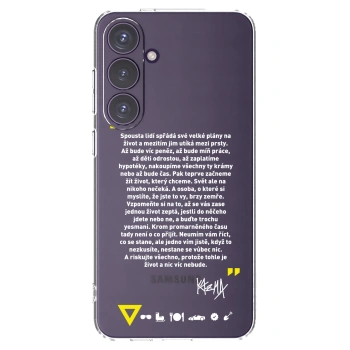 Picasee silikonový průhledný obal pro Samsung Galaxy S24+ S926B 5G - Kazma - BUĎTE TROCHU YESMANI