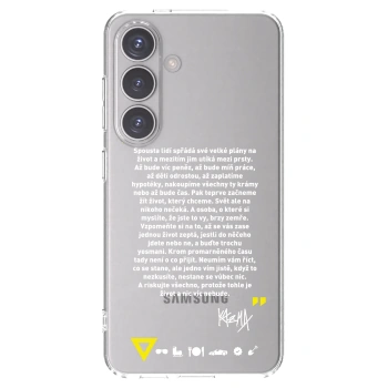 Picasee silikonový průhledný obal pro Samsung Galaxy S24 S921B 5G - Kazma - BUĎTE TROCHU YESMANI