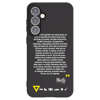 Picasee silikonový černý obal pro Samsung Galaxy S23 FE S711B - Kazma - BUĎTE TROCHU YESMANI