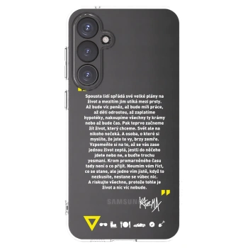Picasee silikonový průhledný obal pro Samsung Galaxy S23 FE S711B - Kazma - BUĎTE TROCHU YESMANI