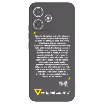 Picasee silikonový černý obal pro Xiaomi Redmi 12 5G - Kazma - BUĎTE TROCHU YESMANI