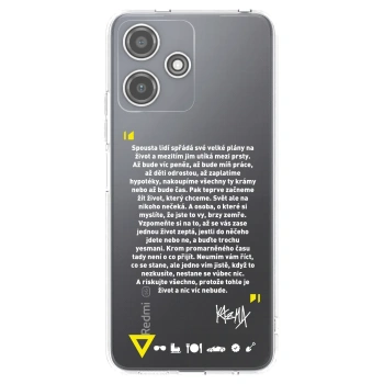 Picasee silikonový průhledný obal pro Xiaomi Redmi 12 5G - Kazma - BUĎTE TROCHU YESMANI