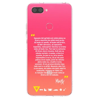 Picasee silikonový průhledný obal pro Xiaomi Mi 8 Lite - Kazma - BUĎTE TROCHU YESMANI