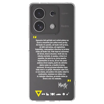 Picasee silikonový průhledný obal pro Xiaomi Redmi Note 13 4G - Kazma - BUĎTE TROCHU YESMANI