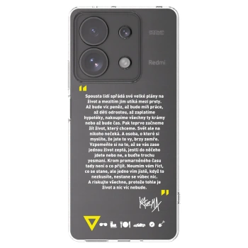 Picasee silikonový průhledný obal pro Xiaomi Redmi Note 13 Pro 4G - Kazma - BUĎTE TROCHU YESMANI