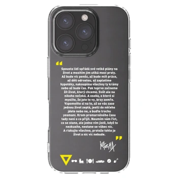 Picasee silikonový průhledný obal pro Apple iPhone 16 Pro - Kazma - BUĎTE TROCHU YESMANI