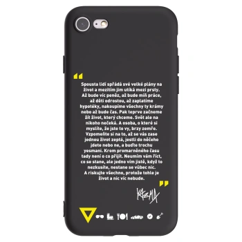 Picasee silikonový černý obal pro Apple iPhone 8 - Kazma - BUĎTE TROCHU YESMANI