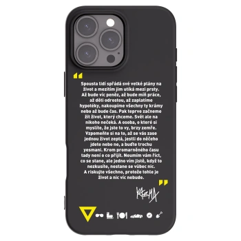 Picasee silikonový černý obal pro Apple iPhone 16 Pro Max - Kazma - BUĎTE TROCHU YESMANI