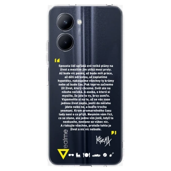 Picasee silikonový průhledný obal pro Realme C33 (2023) - Kazma - BUĎTE TROCHU YESMANI