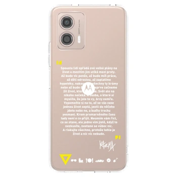 Picasee silikonový průhledný obal pro Motorola Moto G53 5G - Kazma - BUĎTE TROCHU YESMANI