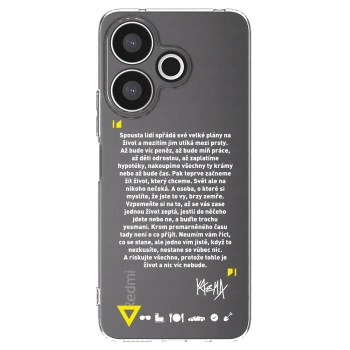 Picasee silikonový průhledný obal pro Xiaomi Redmi 13 4G - Kazma - BUĎTE TROCHU YESMANI