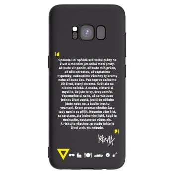 Picasee silikonový černý obal pro Samsung Galaxy S8 G950F - Kazma - BUĎTE TROCHU YESMANI