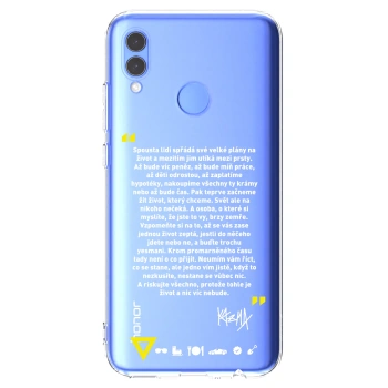 Picasee silikonový průhledný obal pro Honor 10 Lite - Kazma - BUĎTE TROCHU YESMANI