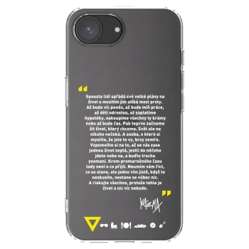 Picasee silikonový průhledný obal pro Apple iPhone 16e - Kazma - BUĎTE TROCHU YESMANI