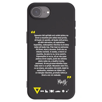 Picasee silikonový černý obal pro Apple iPhone 16e - Kazma - BUĎTE TROCHU YESMANI