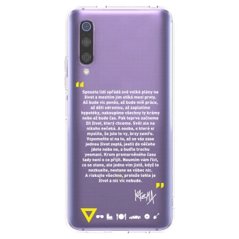 Picasee silikonový průhledný obal pro Xiaomi Mi 9 - Kazma - BUĎTE TROCHU YESMANI