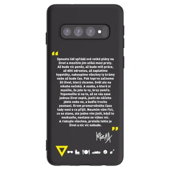 Picasee silikonový černý obal pro Samsung Galaxy S10 G973 - Kazma - BUĎTE TROCHU YESMANI